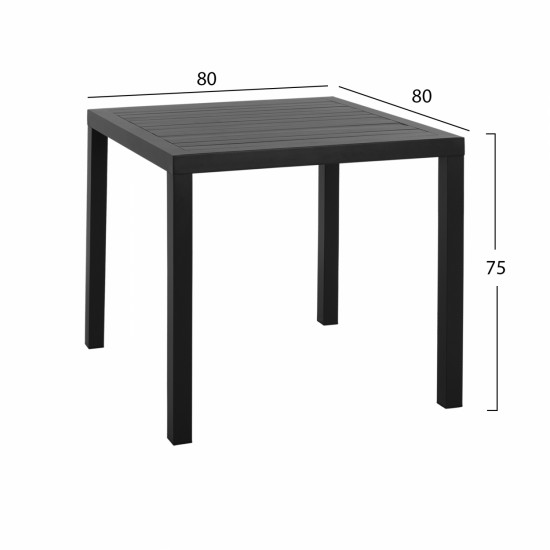 ΣΕΤ ΤΡΑΠΕΖΑΡΙΑ 3ΤΜΧ ΤΡΑΠΕΖΙ ΑΛΟΥΜΙΝΙΟΥ 80X80 & ΠΟΛΥΘΡΟΝΕΣ ΑΝΘΡΑΚΙ-ΣΕΤ ΤΡΑΠΕΖΑΡΙΑΣ ΚΗΠΟΥ ΒΕΡΑΝΤΑΣ-