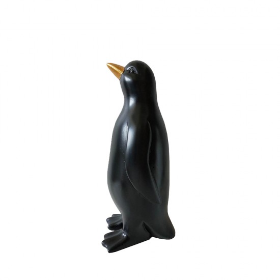 PENGUIN DECO ΠΙΝΓΚΟΥΙΝΟΣ POLYRESIN ΜΑΥΡΟ ΧΡΥΣΟ 13x13xH29cm