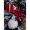 XMAS GLAM RED 2 ΜΠΑΛΑ POLYFOAM ΥΦΑΣΜΑ ΚΟΚΚΙΝΟ ΧΡΥΣΟ 10x10xH10cm