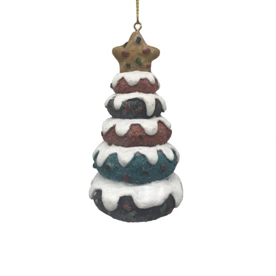 XMAS CANDY TREE ΚΡΕΜΑΣΤΟ ΔΕΝΤΡΟ POLYRESIN ΠΟΛΥΧΡΩΜΟ 6x6xH10,5cm