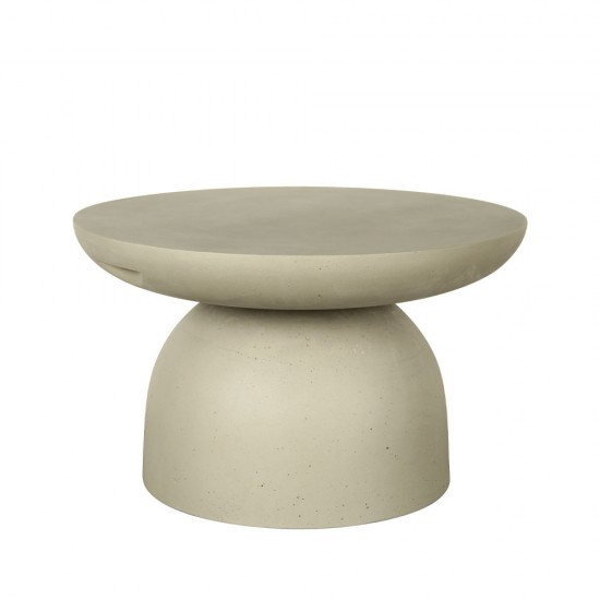 PEBBLE COFFEE TABLE LIMESTONE CEMENT ΑΝΟΙΧΤΟ 70x70xH42cm