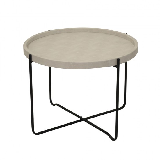 FUN COFFEE TABLE CEMENT ΜΑΥΡΟ D63xH42cm