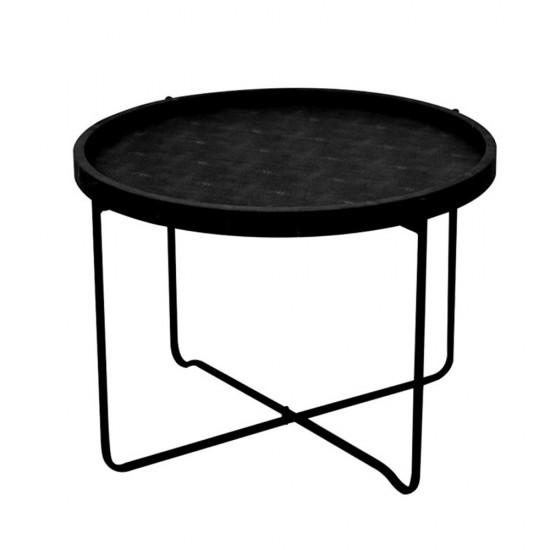 OXFORD COFFEE TABLE ΜΑΥΡΟ ΜΑΥΡΟ D63xH42cm