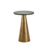 CONO COFFEE TABLE ΜΑΥΡΟ ANTIQUE BRASS D36xH51cm