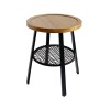 FILET SIDE TABLE ΦΥΣΙΚΟ ΜΑΥΡΟ D45xH52cm