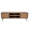 AMMOS TV STAND 2ΠΟΡΤΕΣ ΦΥΣΙΚΟ ΜΕ RATTAN 150x39xH49cm