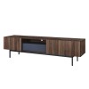 GROOVES TV STAND 2ΠΟΡΤΕΣ 2ΣΥΡΤΑΡΙΑ WOTAN OAK ΓΚΡΙ 180x41,5xH50cm