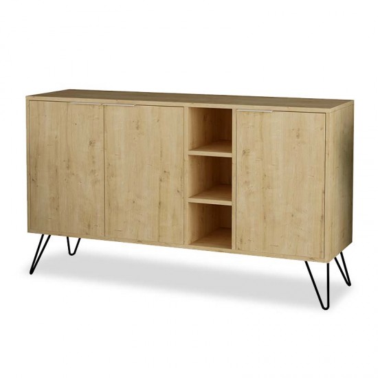 Μπουφές Clara χρώμα light oak 142x35.5x82εκ