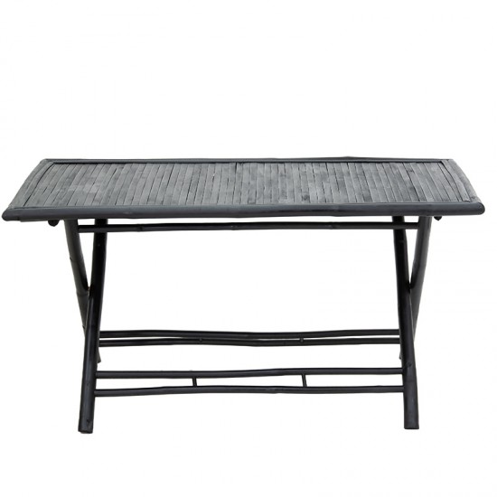 Τραπέζι Badou πτυσσόμενο bamboo μαύρο 150x80x77εκ