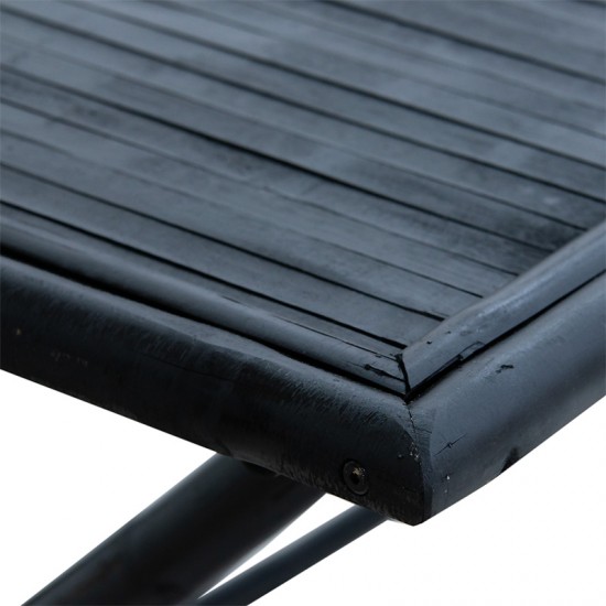 Τραπέζι Badou πτυσσόμενο bamboo μαύρο 150x80x77εκ