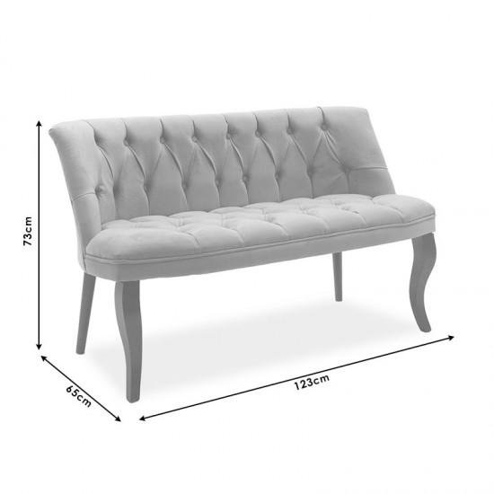 Καναπές Loreta 2θέσιος βελούδο κεραμιδί 123x65x73εκ