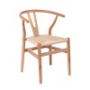 LIMA Καρέκλα Στοιβαζόμενη, Ξύλο Απόχρωση Φυσικό, Κάθισμα Paper Rope Φυσικό 56x52x76cm