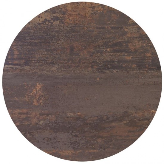 HPL Επιφάνεια Τραπεζιού Απόχρωση Walnut Vintage 80x80cm/12mm