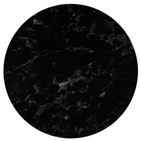 HPL (High Pressure Laminated) Επιφάνεια Τραπεζιού Απόχρωση Black Marble, Εξωτερικού χώρου Φ80cm