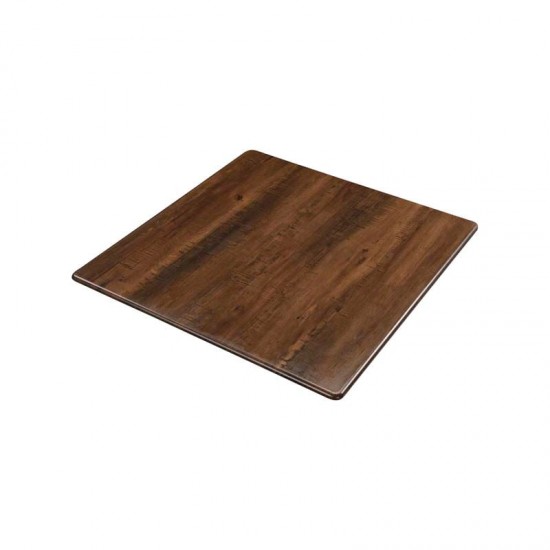 Contract Sliq Normal Επιφάνεια Τραπεζιού τ.Werzalit, Απόχρωση Walnut 70x70cm