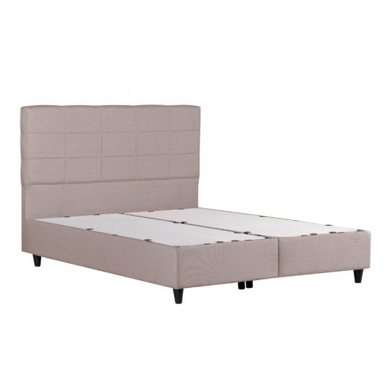 DEAL SET ΚΡΕΒΑΤΙ ΜΕ ΑΠΟΘΗΚ. ΧΩΡΟ ΚΑΙ ΣΤΡΩΜΑ BEIGE 14-753 210x162xH120cm