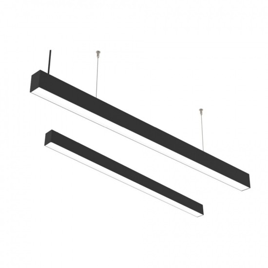 Γραμμικό Φωτιστικό Οροφής/Κρεμαστό LED Αλουμινίου Μαύρο 90cm