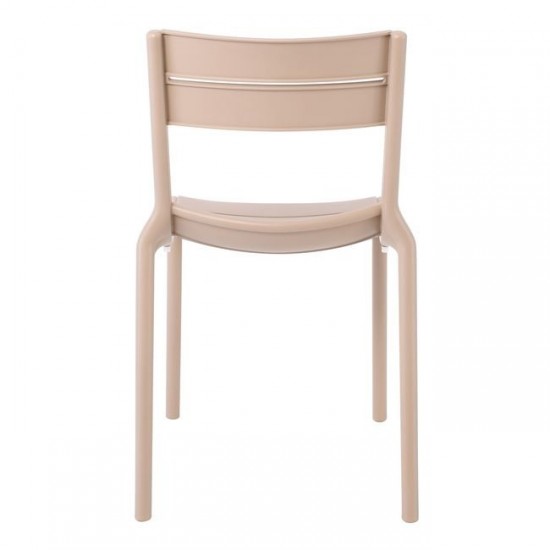 SERENA Καρέκλα Στοιβαζόμενη PP - UV Cappuccino 51x56x82cm