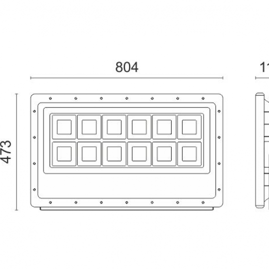 ΠΡΟΒΟΛΕAΣ LED SMD 600W 6000K